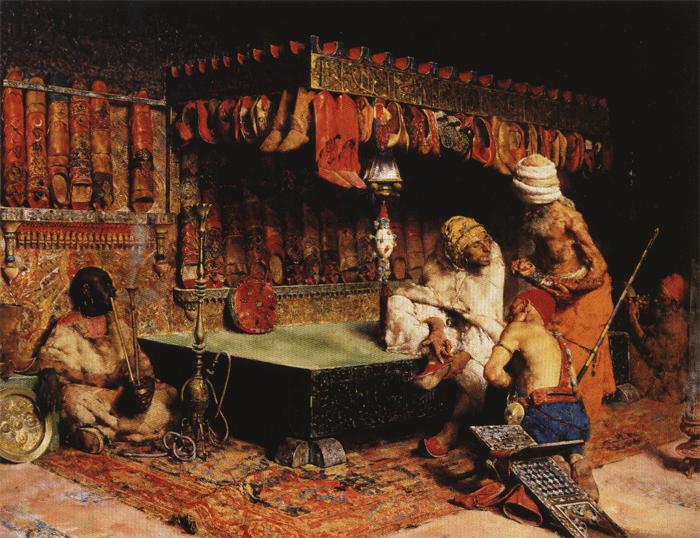 Jose Villegas y Cordero The Slipper Merchant oil painting picture